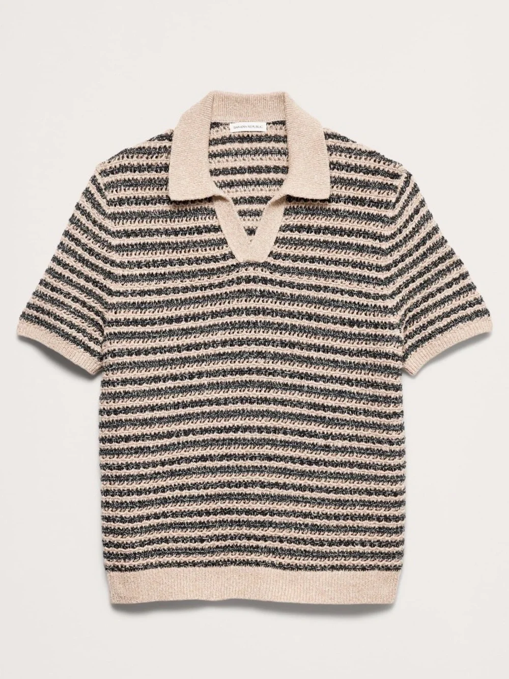 NWT Banana Republic Textured Stripe Sweater Polo Sz Medium (#894845)